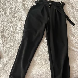High waisted black dress pants